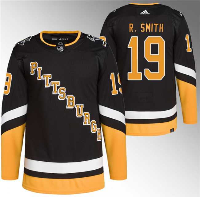 Mens Pittsburgh Penguins #19 Reilly Smith Black Stitched Jersey->pittsburgh penguins->NHL Jersey